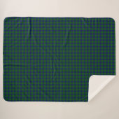 Montgomery tartan green blue kariert sherpadecke (Vorderseite (Horizontal))