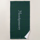 Montgomery Tartan Kariert Beach Handtuch (Vorderseite)