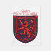 Montgomery Tartan Scottish Plaid Lion Rampant Fleecedecke (Vorderseite)