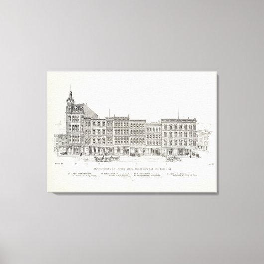 Montgomery West side Sutter und Bush Leinwanddruck (Vorderseite)