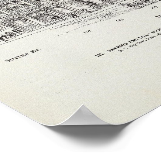 Montgomery West side Sutter und Bush Poster (Ecke)