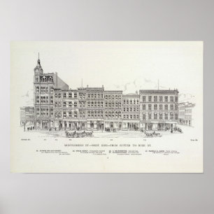 Montgomerywestseite Sutter und Bush Poster