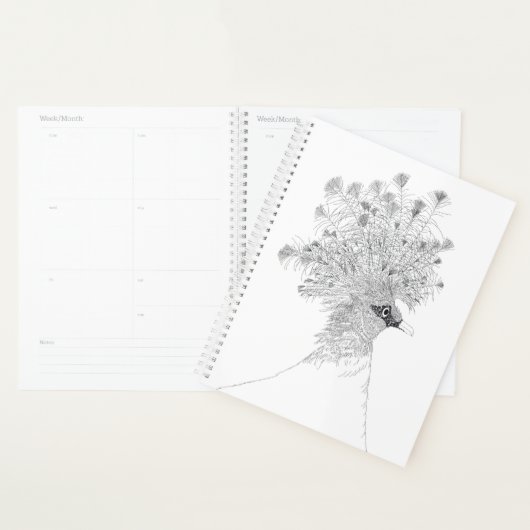 Month and Weekly Planner Crowned Pigeon  Planer (Anzeige)