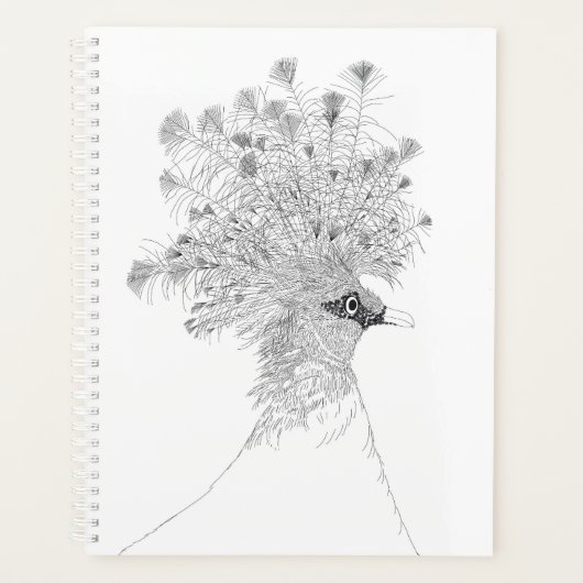 Month and Weekly Planner Crowned Pigeon Planer (Vorderseite)