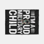 Month Military Child Costume Im Proud Military Chi Fleecedecke (Vorderseite (Horizontal))