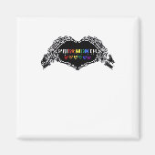 Month Skeleton Heart Hands LGBTQIA Magnet (Vorne)