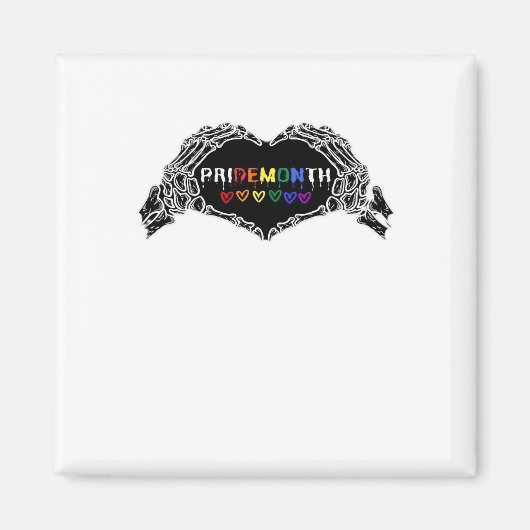 Month Skeleton Heart Hands LGBTQIA Magnet (Vorne)