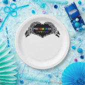 Month Skeleton Heart Hands LGBTQIA Pappteller (Party)