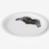 Month Skeleton Heart Hands LGBTQIA Pappteller (Schrägansicht)