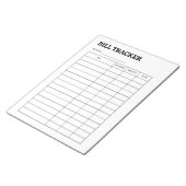 Monthly Bill Tracker Notepad Notizblock (angewinkelt)