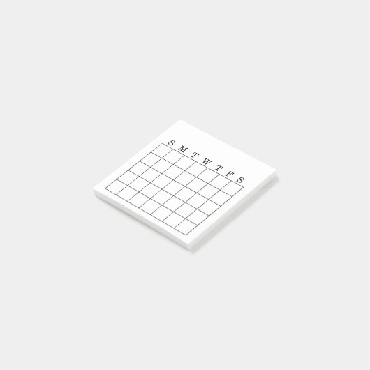 Monthly Calendar/Habit Tracker Post-It Note Klebezettel (angewinkelt)