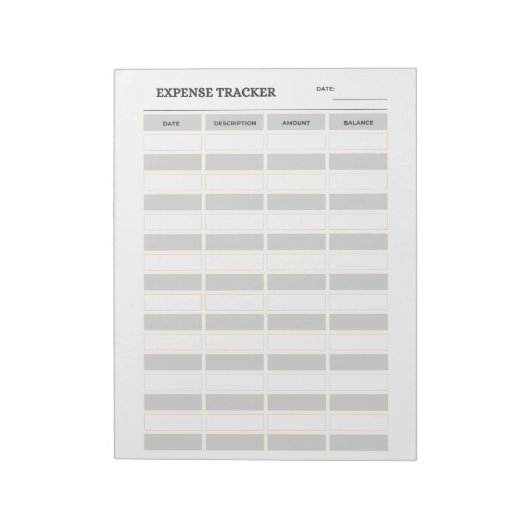Monthly Expense Tracker  Notizblock (Rotiert)