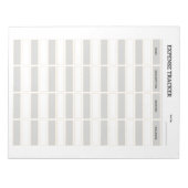 Monthly Expense Tracker  Notizblock (Vorderseite)