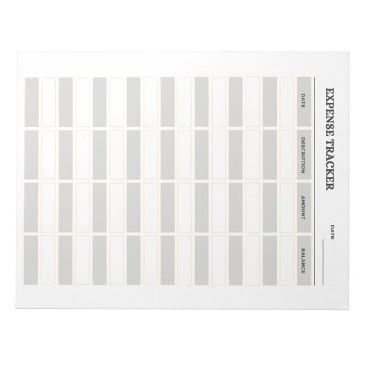 Monthly Expense Tracker  Notizblock (Vorderseite)