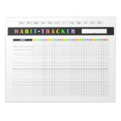 Monthly Habit Tracker Rainbow Notizblock (Vorderseite)