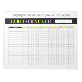 Monthly Habit Tracker Rainbow Notizblock