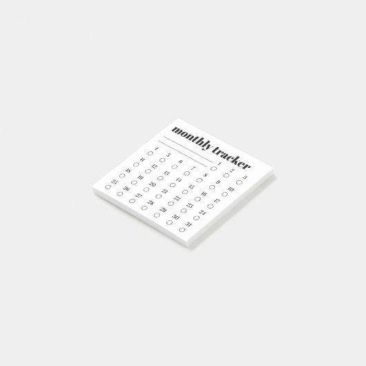 Monthly Habit Tracker Sticky Notes Pad Post-it Klebezettel (angewinkelt)