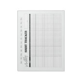 Monthly Habit Tracker White Notizblock (Rotiert)