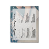 Monthly House Cleaning Checklist Notizblock (Rotiert)