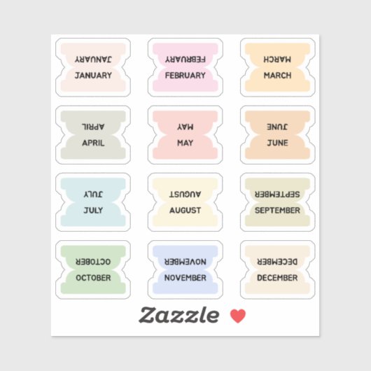 Monthly Index Tabs Bullet Journal Dividers Aufkleber (Blatt)