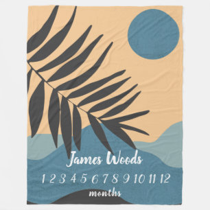 Monthly Meilenstein Baby Blanket Fleecedecke