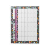 Monthly Planner Spring Colorful Flowers  Notizblock (Rotiert)