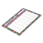 Monthly Planner Spring Colorful Flowers  Notizblock (angewinkelt)