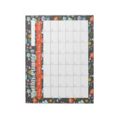 Monthly Planner Spring Colorful Flowers  Notizblock (Rotiert)