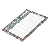 Monthly Planner Spring Colorful Flowers  Notizblock (angewinkelt)
