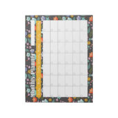Monthly Planner Spring Colorful Flowers  Notizblock (Rotiert)