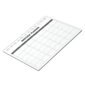 Monthly Planner White Simple Calendar Notizblock (angewinkelt)