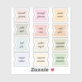 Monthly Script Index Tabs Journal Divider Marks  Aufkleber (Blatt)