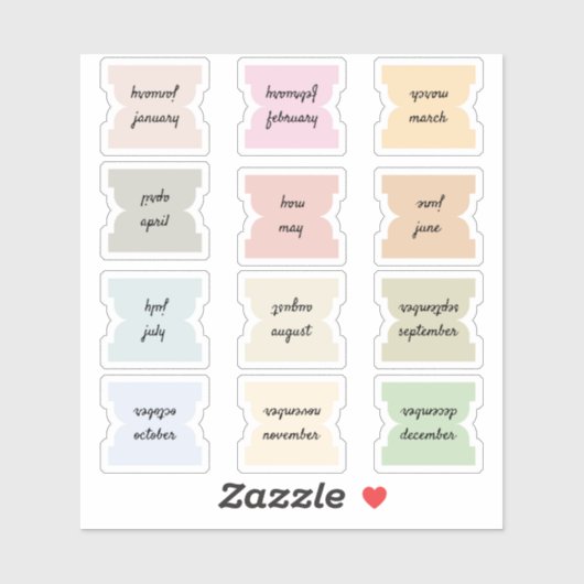 Monthly Script Index Tabs Journal Divider Marks Aufkleber (Blatt)