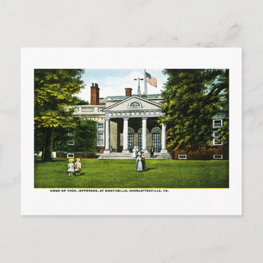 Monticello, Charlottesville, Jungfrau Postkarte (Vorderseite)