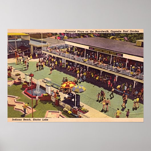 Monticello Indiana Lake Shafer 1950 Poster (Vorne)