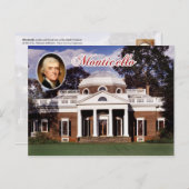 Monticello, Jefferson's Zuhause, Virginia Postkarte (Vorne/Hinten)