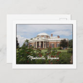Monticello Postcard Postkarte (Vorne/Hinten)