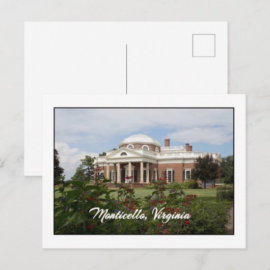 Monticello Postcard Postkarte (Vorne/Hinten)