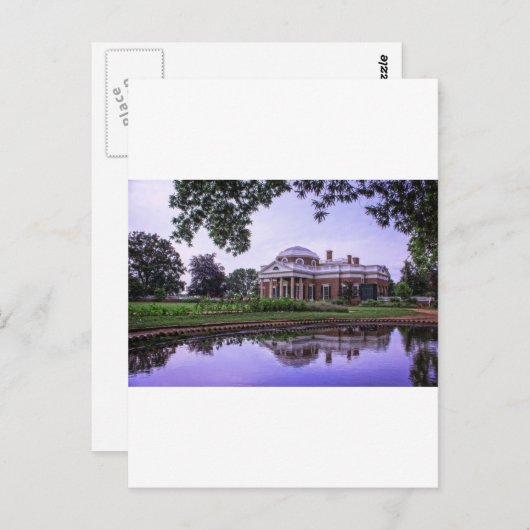 Monticello Reflektion Postkarte (Vorne/Hinten)