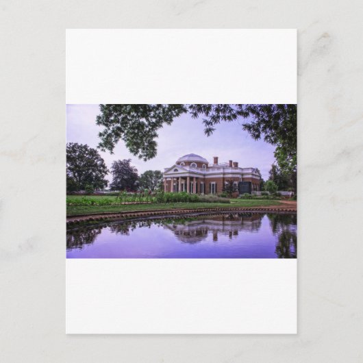 Monticello Reflektion Postkarte (Vorderseite)