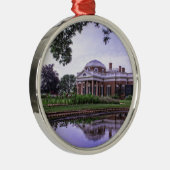 Monticello Reflexion Silbernes Ornament (Rechts)