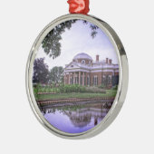 Monticello Reflexion Silbernes Ornament (Links)