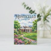 Monticello USA wird zu Postkarte (Stehend Vorderseite)