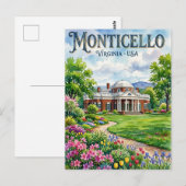 Monticello USA wird zu Postkarte (Vorne/Hinten)