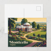 Monticello Virginia Postkarte (Vorne/Hinten)