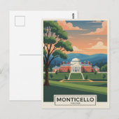 Monticello Virginia Reise Postkarte (Vorne/Hinten)