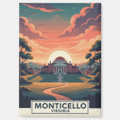Monticello Virginia Travel Magnet (Vorderseite)