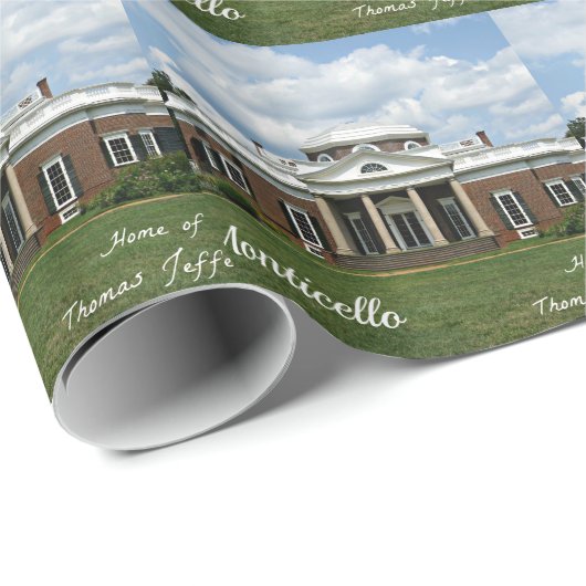 Monticello, Zuhause von Thomas Jefferson Geschenkpapier (Rolleneckpunkt)