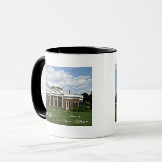Monticello, Zuhause von Thomas Jefferson Tasse (Vorderseite Links)