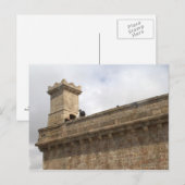 Montjuic Castle, Barcelona Postkarte (Vorne/Hinten)